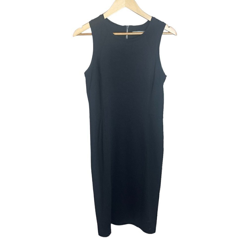 Athleta Tank Dress Women's Small Cotton Modal Black Midi Stretch Comfy